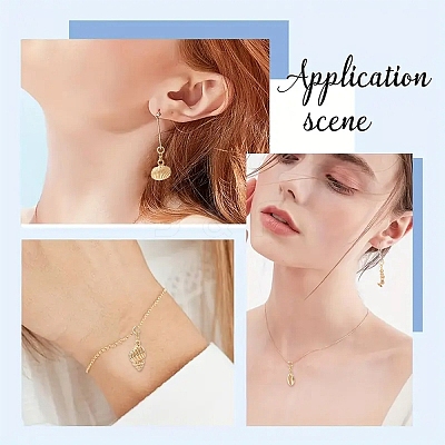 10Pcs 10 Styles Ocean Theme Alloy with Plastic Pearl European Dangle Charms PALLOY-YW00089-1