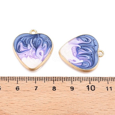Rack Plating Alloy Enamel Pendants ENAM-N056-366KCG-05-1
