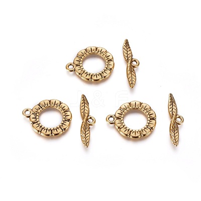 Tibetan Style Alloy Toggle Clasps X-GLF11359Y-1