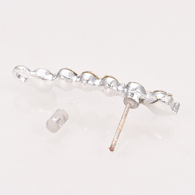 Alloy Stud Earring Findings X-PALLOY-T026-84P-01-1