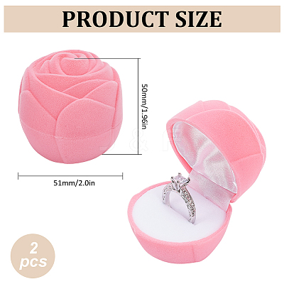 Rose Velvet Jewelry Boxes LS-CON-WH0092-63A-1