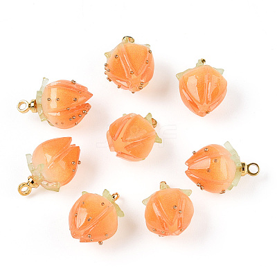 Handmade Epoxy Resin Flower Pendants X-KY-S163-103E-1
