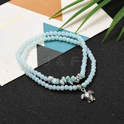Stretch Bracelets Sets BJEW-JB05586-02-1