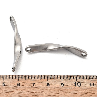 Anti-Tarnish 202 Stainless Steel Connector Charms STAS-R138-01P-1