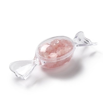 Natural Rose Quartz Chip Decorates DJEW-D004-01I-1
