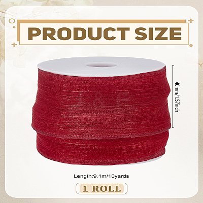 10 Yards Polyester Organza Ribbons SRIB-LP0001-07A-1