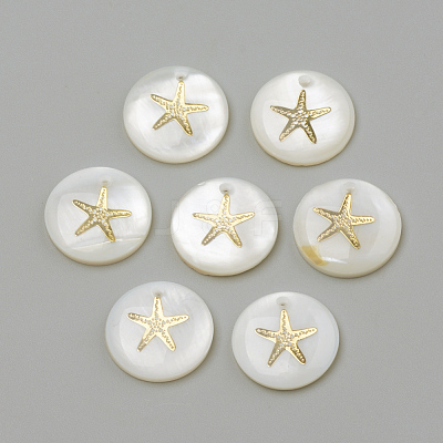 Freshwater Shell Pendants SHEL-Q010-001G-1