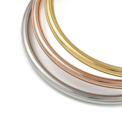 3Pcs Vacuum Plating PVD Vacuum Plating 201 Stainless Steel Bangles Sets for Women BJEW-F476-05M-1