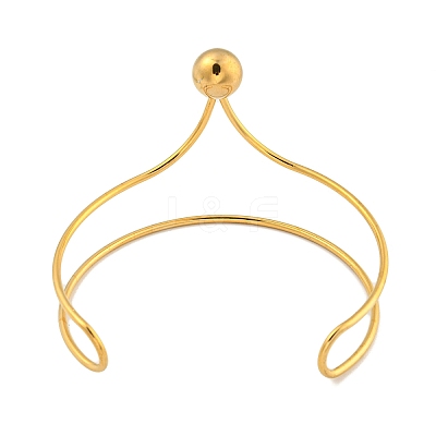 Ion Plating(IP) 304 Stainless Steel Cuff Bangles BJEW-P331-14G-1