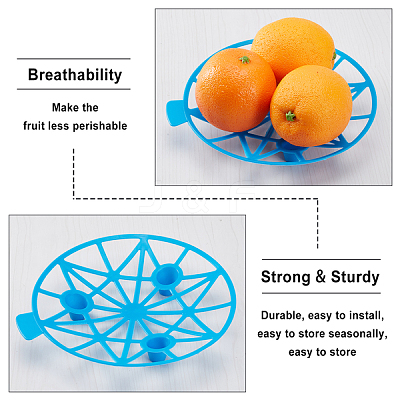 8Pcs 2 Colors Round Plastic Bracket DIY-GA0002-24-1
