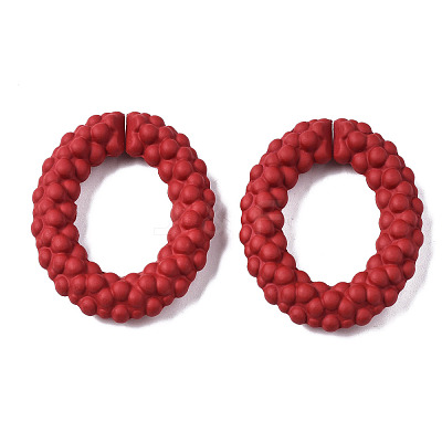 Spray Painted CCB Plastic Linking Rings CCB-Q091-011E-1