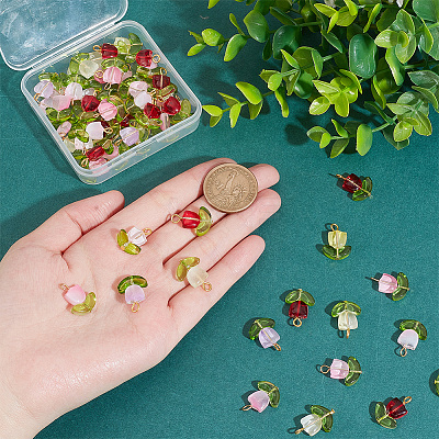 60Pcs Handmade Lampwork Pendants FIND-DC0004-83-1