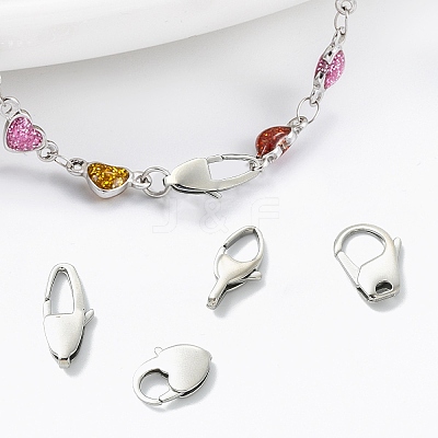 10Pcs 5 Styles 304 Stainless Steel Lobster Claw Clasps STAS-CJ0003-24-1