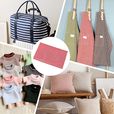 1Yard Stripe Pattern Polycotton Fabric DIY-MA0007-31A-1