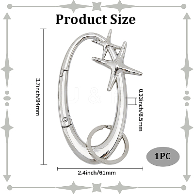 1Pc Alloy Spring Gate Rings FIND-SP0003-03C-1