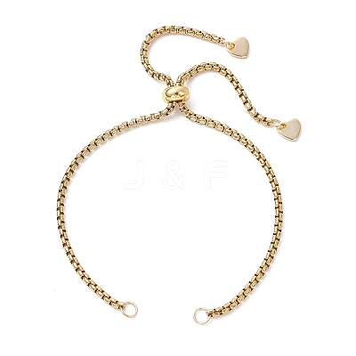 3Pcs 3 Styles 304 Stainless Steel Cable Chain & Venetian Chain & Rolo Chain Slider Bracelet Making AJEW-JB01463-1