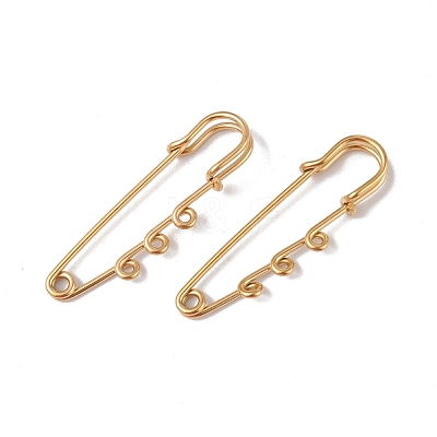 Ion Plating(IP) 304 Stainless Steel Safety Pins Brooch Findings STAS-I673-06-1