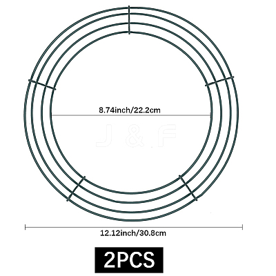 2Pcs Iron Wreath Frames DIY-CP0013-24B-1