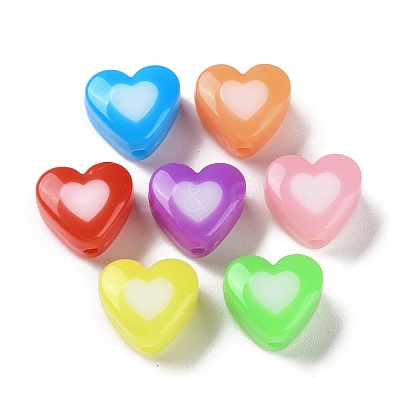 Two Tone Opaque Acrylic Beads SACR-I005-05A-1