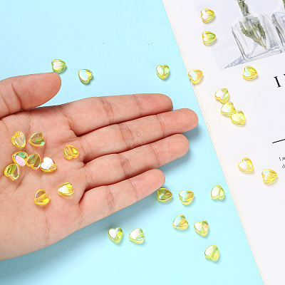 100Pcs Eco-Friendly Transparent Acrylic Beads TACR-YW0001-07E-1