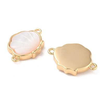 Brass Pave Shell Links KK-B102-22G-1