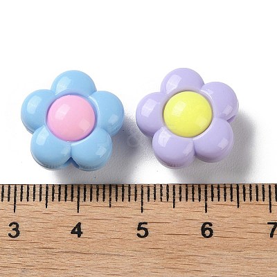 Two Tone Opaque Acrylic Beads SACR-I005-08D-1