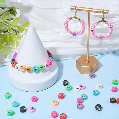 300Pcs Handmade Polymer Clay Beads CLAY-SC0002-67-1