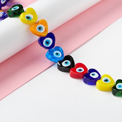 Handmade Evil Eye Lampwork Beads LAMP-F021-02H-1