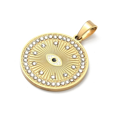 304 Stainless Steel Enamel Pendants STAS-H255-01F-G-1