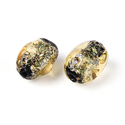 Handmade Foil Lampwork Beads Strands FOIL-T008-07D-1