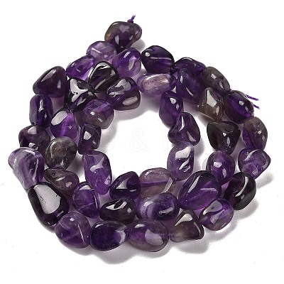 Natural Amethyst Beads Strands G-P497-01E-45-1