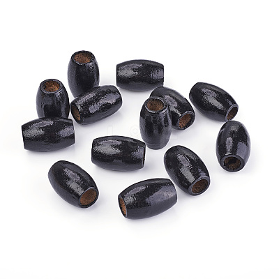 Dyed Barrel Natural Wood Beads WOOD-CD0001-11-1