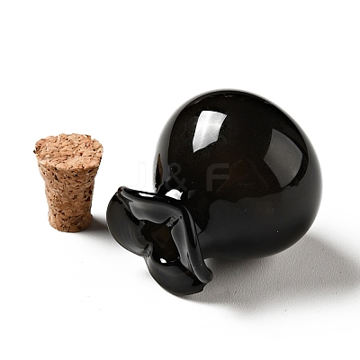 Lucky Bag Shape Glass Cork Bottles Ornament AJEW-A039-02I-1