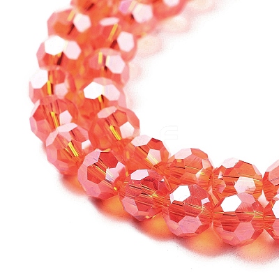 Electroplate Transparent Glass Beads Strands EGLA-A035-T6mm-A05-1