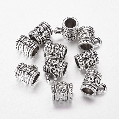 Tibetan Style Alloy Tube Bails LF8011Y-1