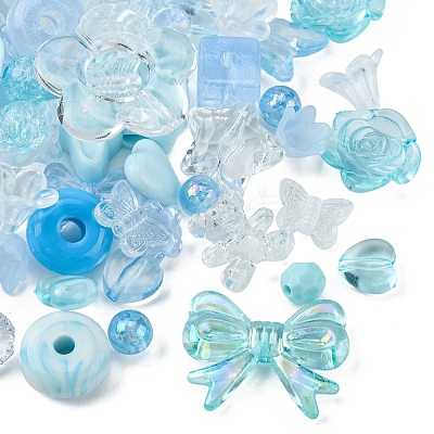 Opaque & Transparent Acrylic Beads MACR-YW0002-01E-1