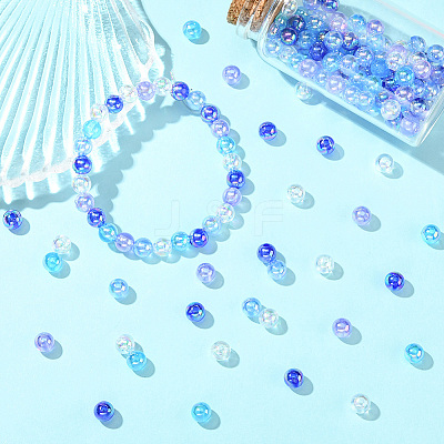 5 Colors Transparent Acrylic Beads MACR-PA0001-03B-01-1