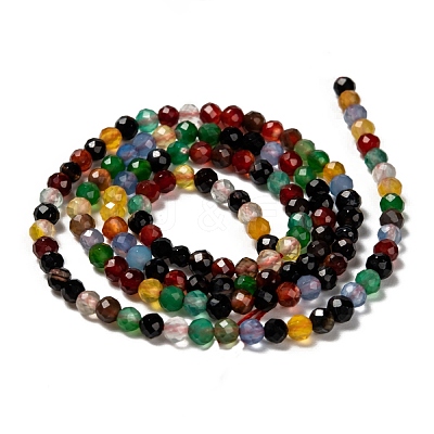 Natural Agate Beads Strands G-A129-3mm-A06-1