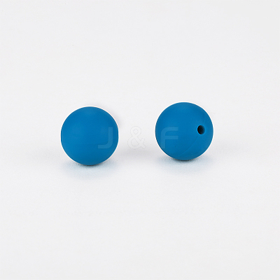 Round Silicone Focal Beads SI-JX0046A-34-1