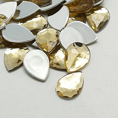 Imitation Taiwan Acrylic Rhinestone Cabochons GACR-A020-18x25mm-21-1