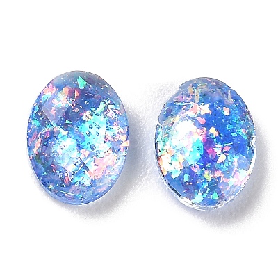 Resin Imitation Opal Cabochons RESI-H148-09-1