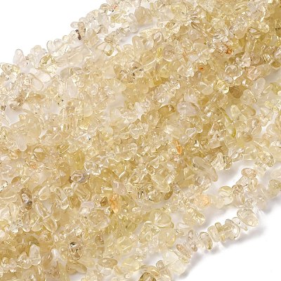Natural Lemon Quartz(Heated) Beads Strands G-G288-B01-01-1