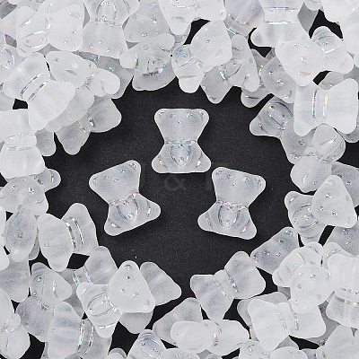 Frosted Transparent Acrylic Beads OACR-P029-20B-05-1