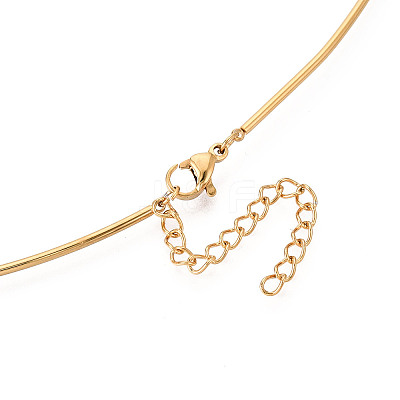 304 Stainless Steel Torques Necklaces NJEW-N061-01G-1