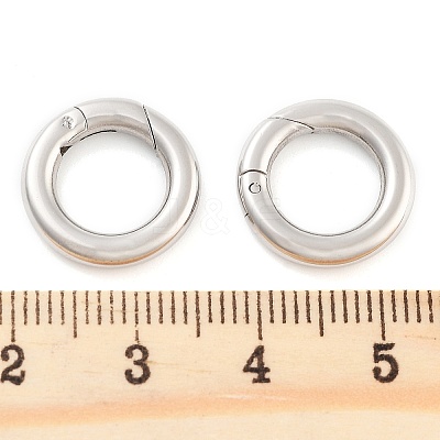 Tarnish Resistant Ring Smooth 304 Stainless Steel Spring Gate Rings STAS-E073-06-C-1
