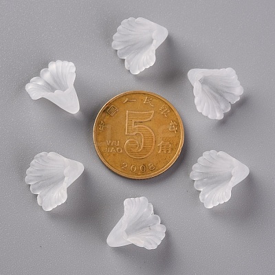 Frosted Acrylic Bead Caps MACR-S371-10A-701-1
