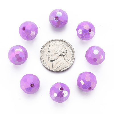 Opaque Acrylic Beads TACR-S154-10F-03-1