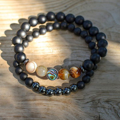12Pcs 6 Styles Natural Abalone Shell/Paua Shell Beads SSHEL-DC0001-01-1