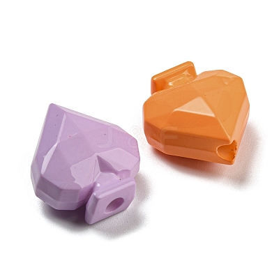 Opaque Baking Paint Acrylic Beads X-MACR-M031-06-1