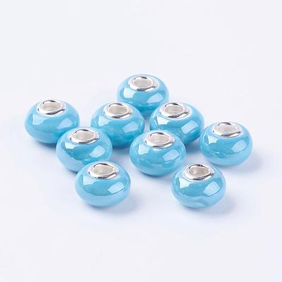 Handmade Porcelain Ceramic Spacer European Beads Fit Charm Bracelets X-OPDL-G001-5-1